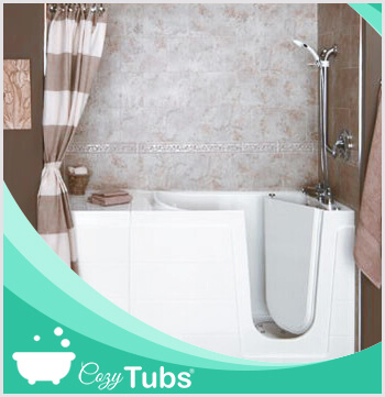 walk in tub shower combo by cozy tubs